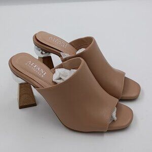 Alfani Women's Magnolea Wood-Heel Slip On Block Heel Beige, Size 6.5